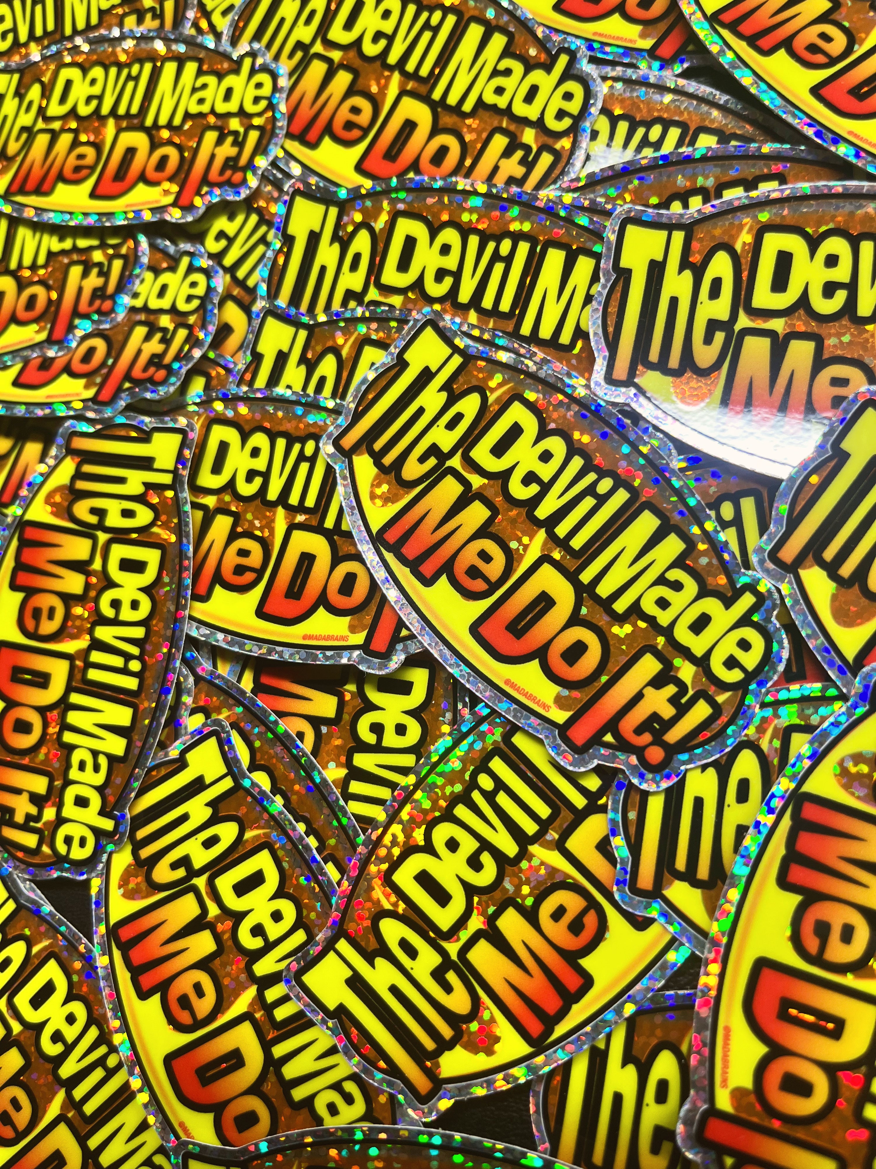 Devil Glitter Stickers